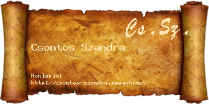 Csontos Szandra névjegykártya